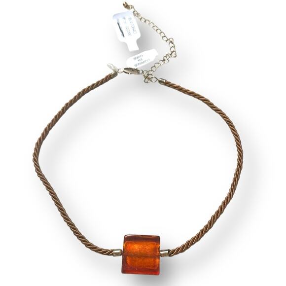 Free People Sunshine Express Choker Brown NWT Glass Bohemian Necklace Layering - Picture 5 of 7